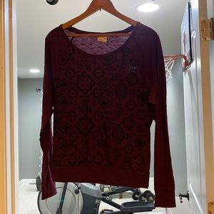 PINK maroon long sleeve shirt